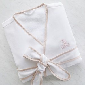 Pottery Barn & Monique Lhuillier robe with A initial